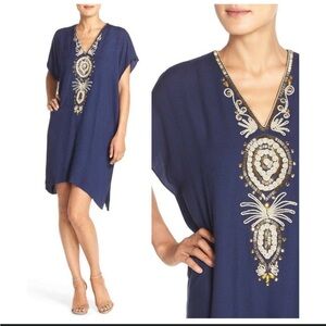 LILLY PULITZER 'Chai' Embellished Caftan Dress Size S/M